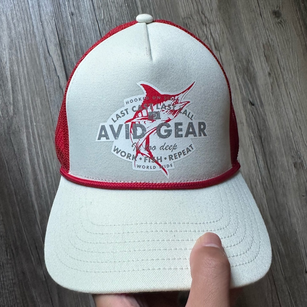 Avid Gear Red and White Trucker Hat